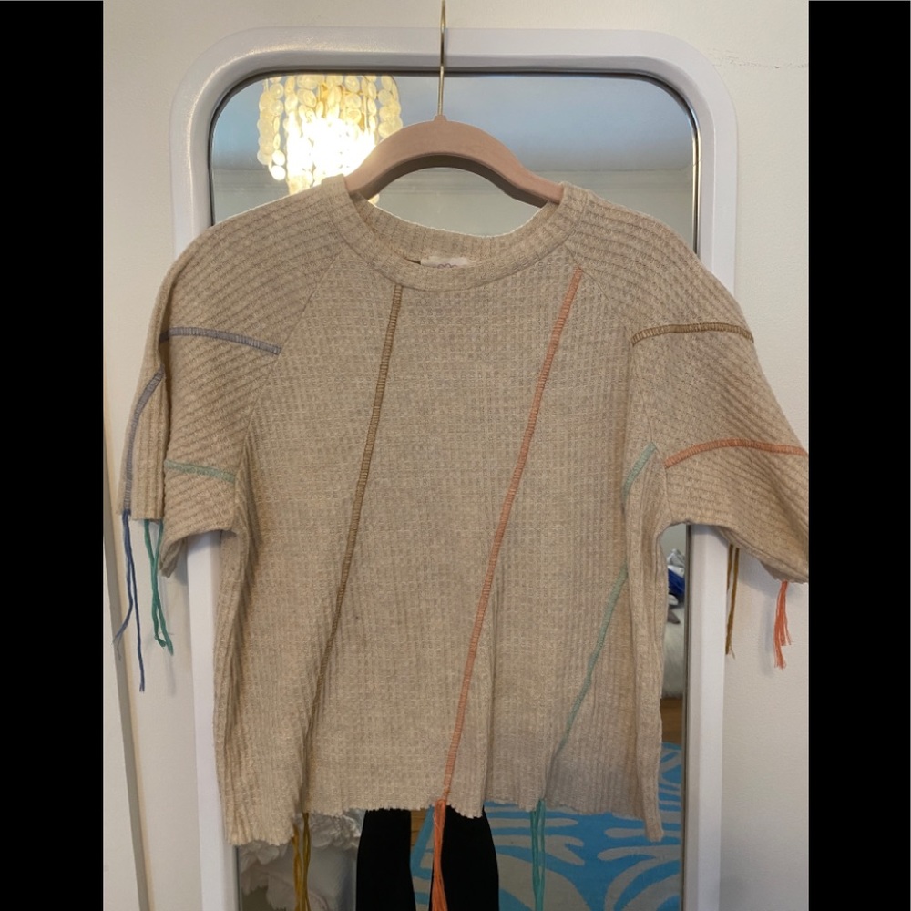Girls colorful fringe top